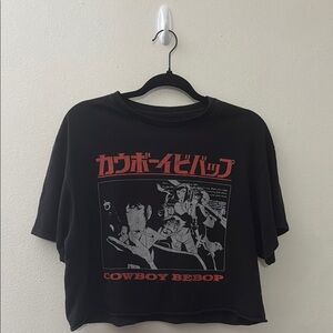 Cowboy Bebop Black Graphic Crop Top
